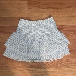 free people ruffled mini skirt